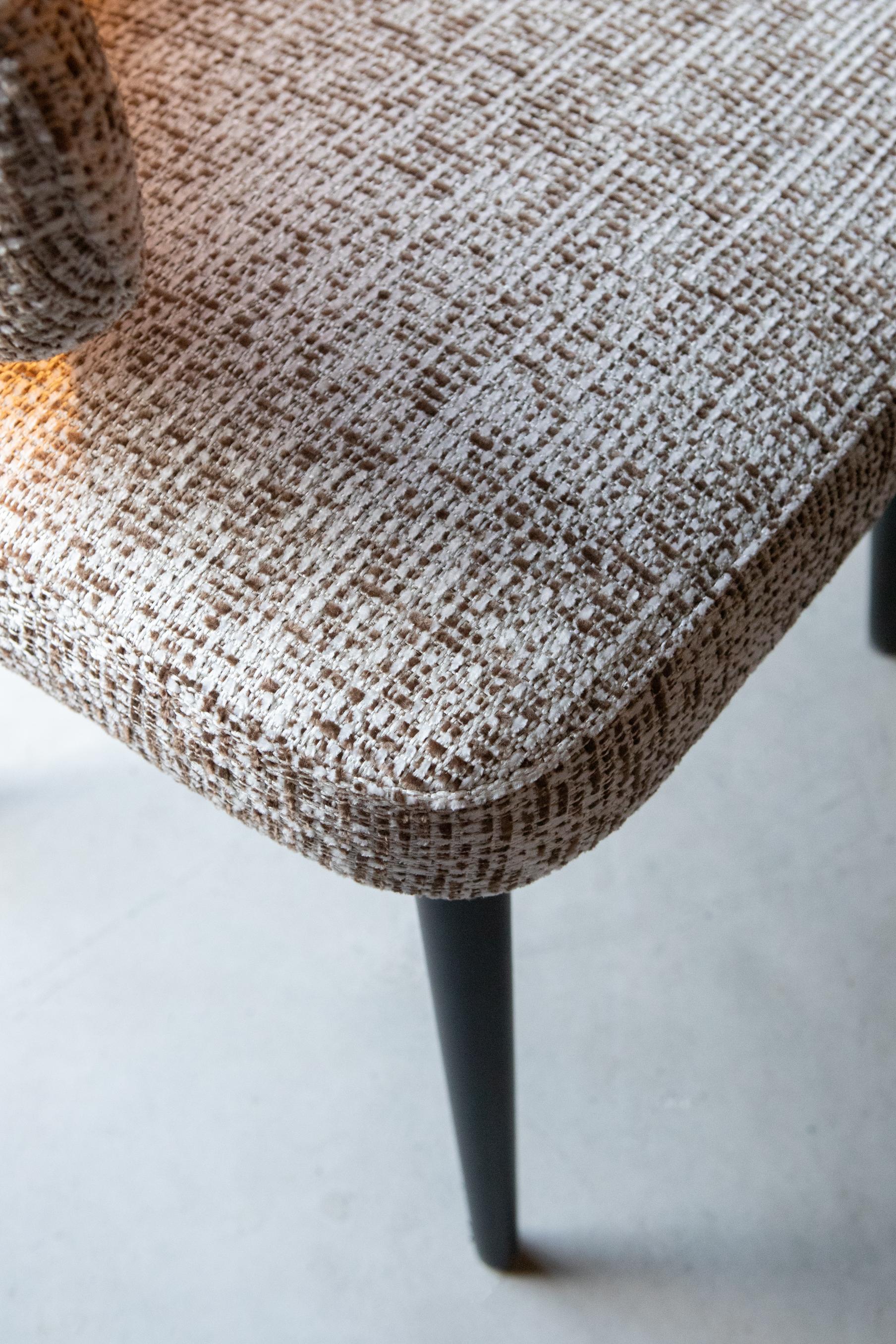 Fiori Beige Mois 04 dining chair black legs - Photo 8