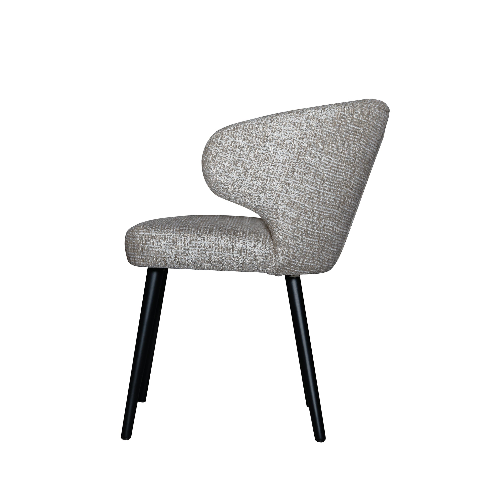Fiori Beige Mois 04 dining chair black legs - Photo 4