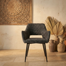 Fallax Anthracite 456 ribbe fabric armchair black