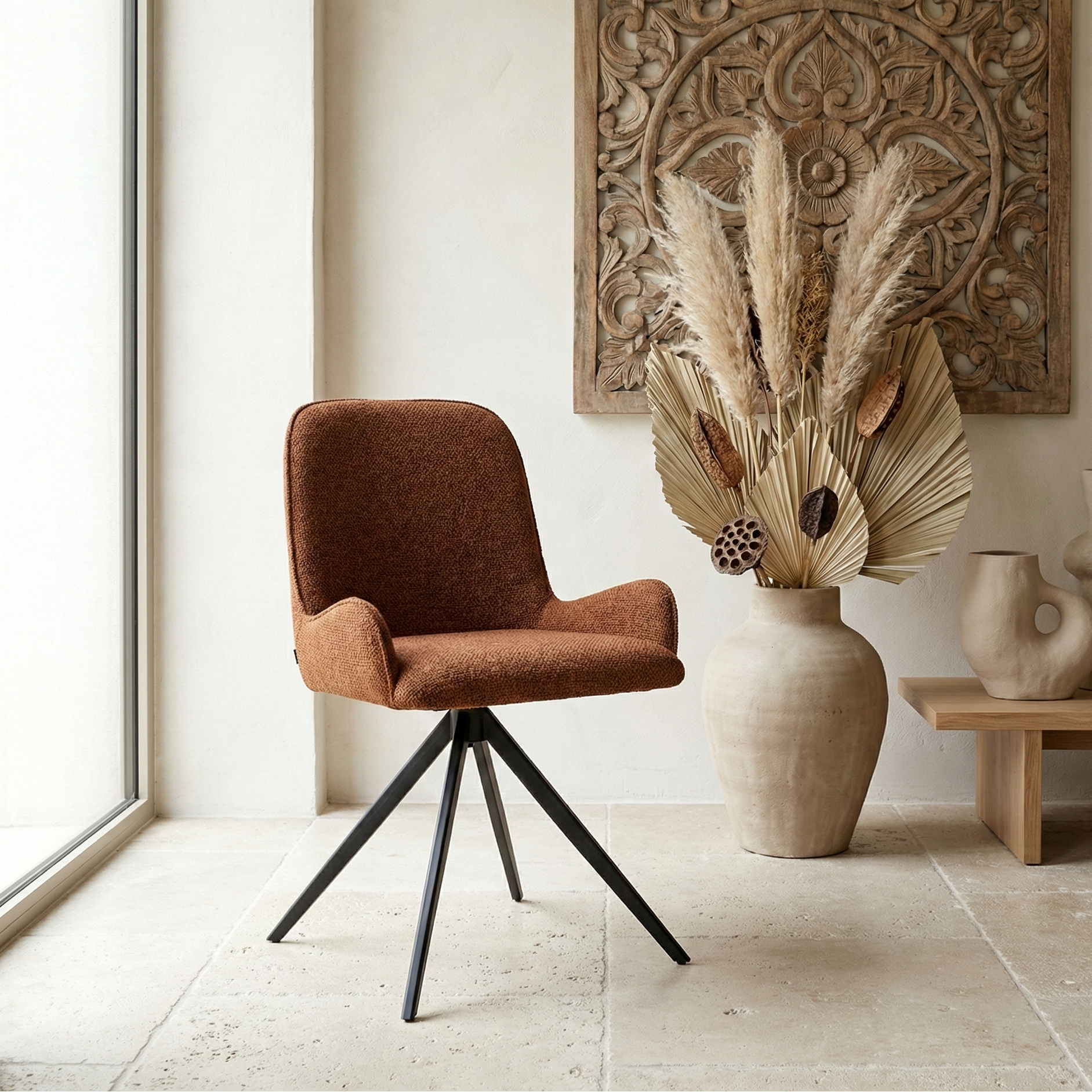 Leander Rust dining chair