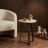 Micka Black Travertine coffeetable round small