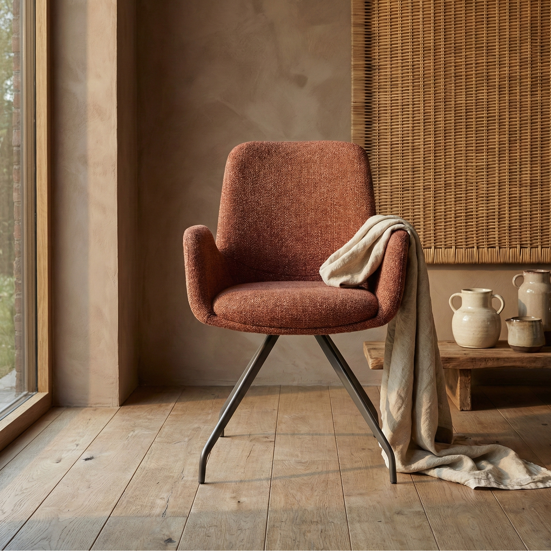 Athena Rust diningchair legacy6 deepterra clay leg