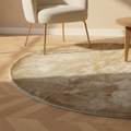 Tapis Flavia — Marron Tissé Main Rond S