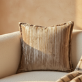 Housse de Coussin Senny — Beige Velours Carré S
