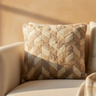 Housse de Coussin Kathleen — Crème Fausse Fourrure Carré L