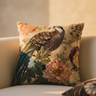 Loralee Green square cotton cushion peacock — Housse de coussin design premium | Häus