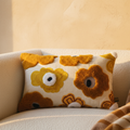 Housse de Coussin Bethanie — Jaune Brodé Rectangulaire