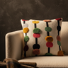 Prinay Pink square embroidery cushion with dots — Housse de coussin design premium | Häus
