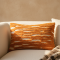 Housse de Coussin Genica — Orange Brodé Rectangulaire