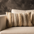 Housse de Coussin Rashel — Crème Brodé Rectangulaire